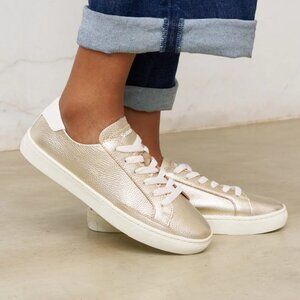 NEW SOLUDOS Leather The Ibiza Sneakers Platinum for women 245 3M4